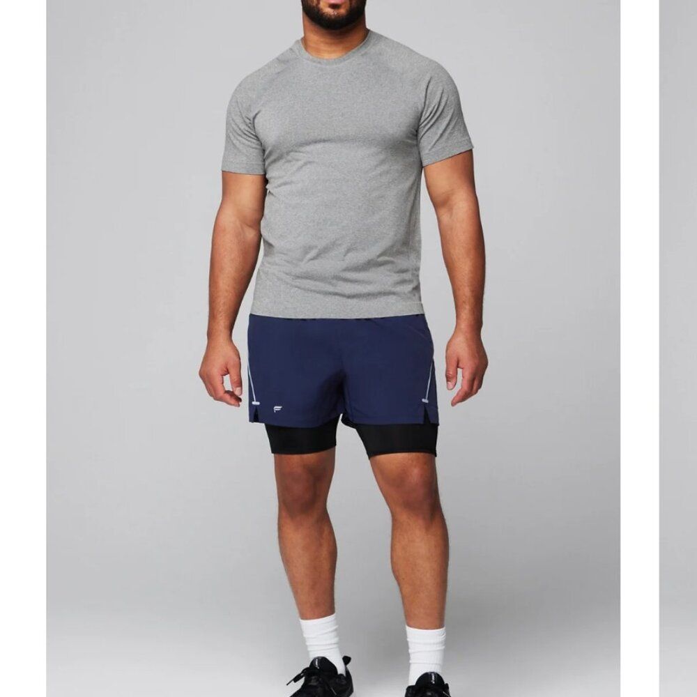 Fabletics Training Day Mid Gray Heather Athletic Tee Size XXL